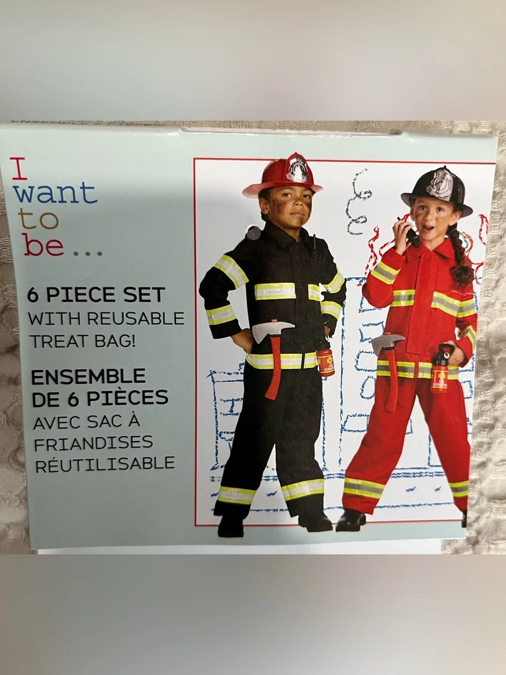 I WANT TO BE Little and Big Boys and Girls Fireman 2 Halloween Costume Size 3T